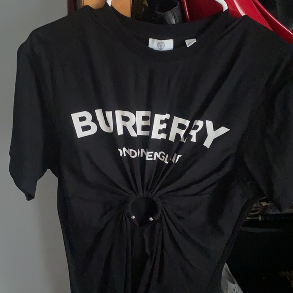 Burberry
Virginia Logo T-Shirt w/ Gathered Cutout - Picture 3 of 5